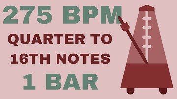 Metronome Click Track - 1 Bar Quarter to Sixteenth Notes 275 bpm - Smartronome