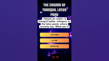 The Enigma of Tranquil Lotus Pond:  Can You Solve This Mind-Bending Riddle? #mindgamesforkids