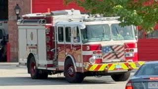 Plymouth ma fire dept engine 3 responding to a smoke detector code 1 