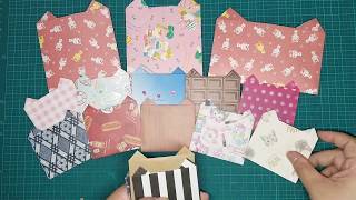 ねこ型２ポケット封筒のご紹介&作り方