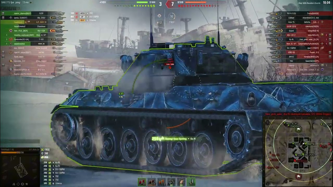 Obcasnik z World of Tanks - AP AMX 30 v Meste Duchov ci 