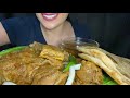Mukbang eating lamb masala I Paratha  bread اكل لحم خروف ماسالا مع خبز البراتا