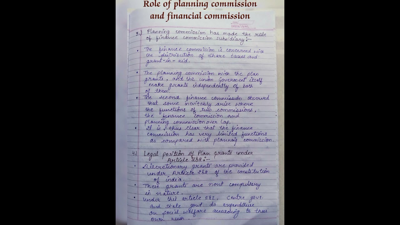 Role of planning commission and financial commission 🖋️📖#economics #nocopyright