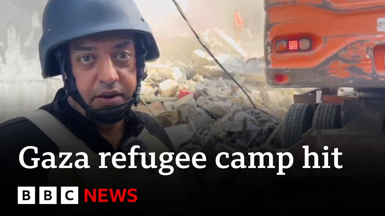 BBC on scene of damage after Gaza refugee camp blast – BBC News