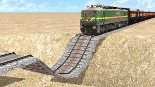 Trains vs Potholes #2 - Indian Train Simulator | Indian Railways Train Accident In Giant Pothholes screenshot 4