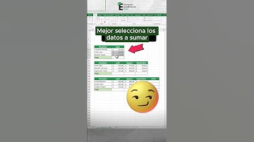 Suma datos masivos como un profesional. 😏✅#excel #exceltips #exceltutorial #formacionacademicaexcel