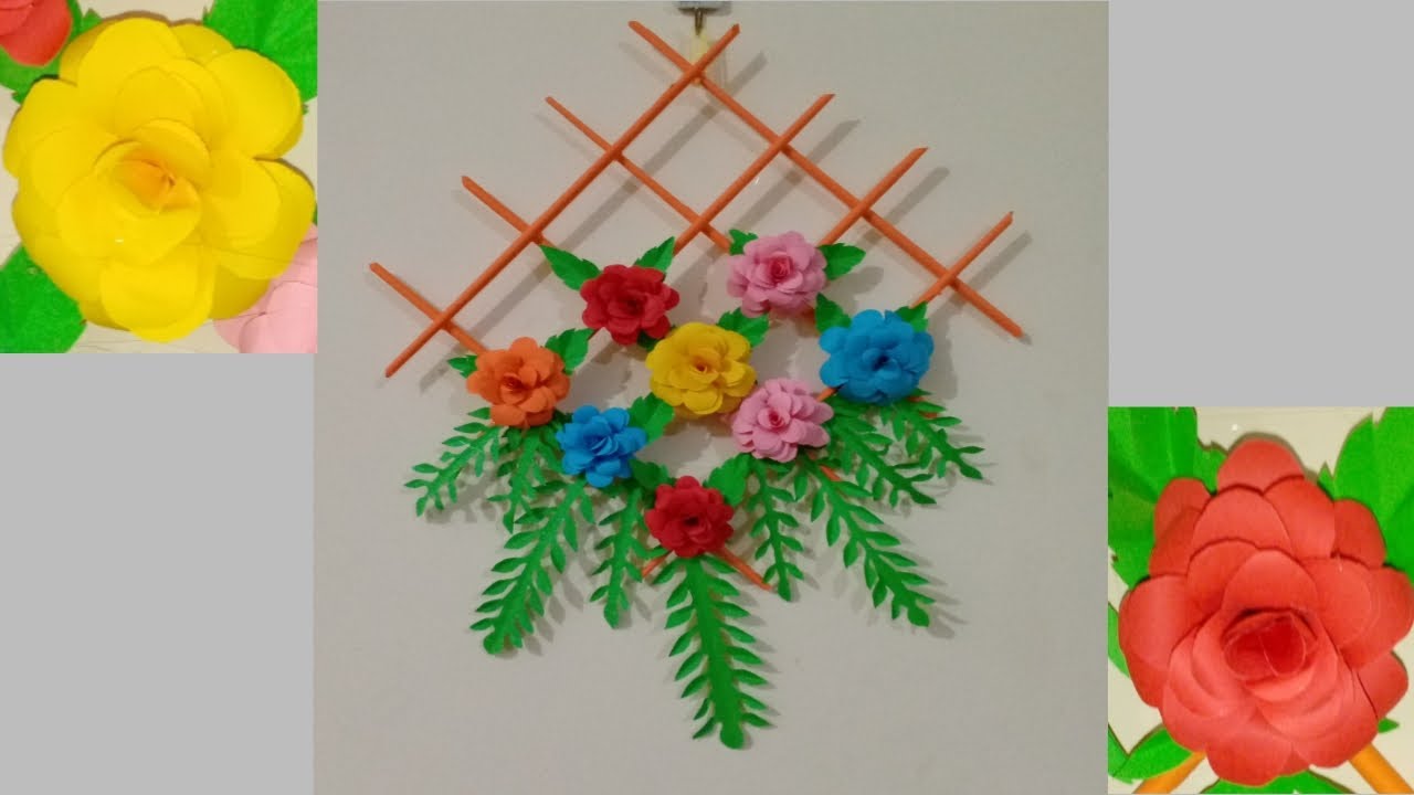 تعليقة /ديكور للحائط من الورق الملون - أشغال يدوية بالورق الملون