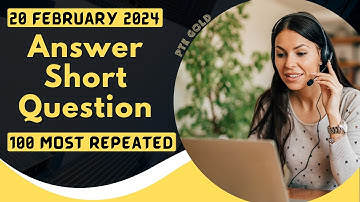 PTE Answer Short Question - JANUARY 2024 - Most Repeated