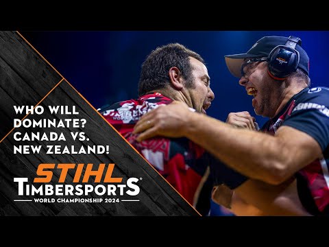 Logger sports NAILBITER! Neck-and-Neck duel for Bronze / 2024 TIMBERSPORTS® Team World Championship