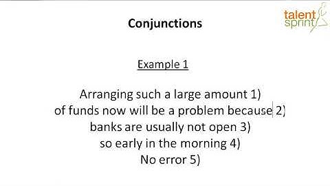 Type 2: Conjunctions Based Finding Errors |Finding Errors|Spotting Error Rules|English |TalentSprint
