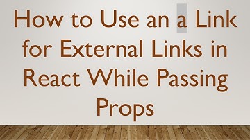 How to Use an a Link for External Links in React While Passing Props