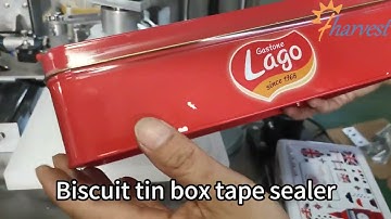 #Semi automatic #biscuit, cookies, candy, #chocolate #rectangular box #tape around seming machine