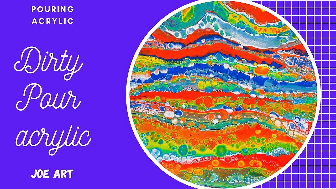 Beautiful Cells In This Acrylic Dirty Pour - Tuto Fluid Art - YouTube