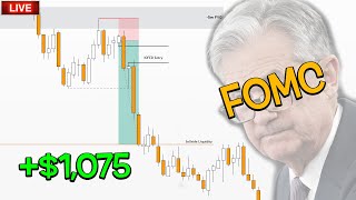 $1,075 Live Day Trading ES Futures During FOMC