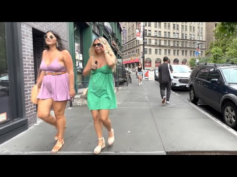 New York City Summer Walk - Manhattan  Water Street ,Fulton Street,Travel ,NYC, USA,4K
