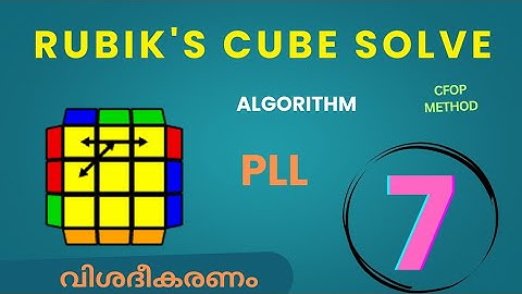 Rubiks cube solve PLL algorithm  ||  CFOP method  || 3*3  malayalam 