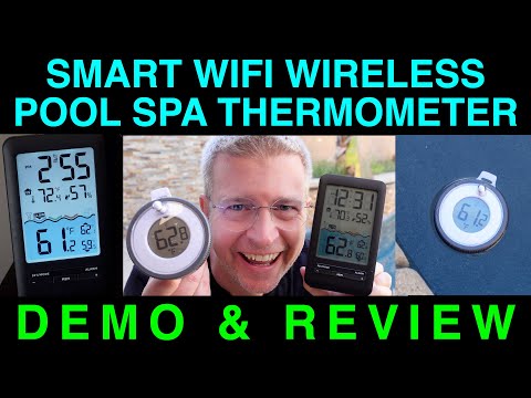 Wireless Smart Pool Thermometer WiFi App Pond Jacuzzi by Heyaxa Demo & Review