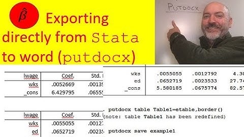 Exporting Stata to Word using putdocx