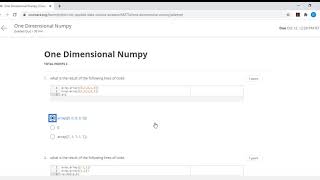 One Dimensional Numpy   Coursera