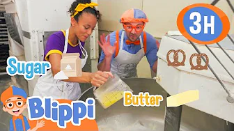Twist, Bake, and Taste Pretzels with Blippi & Meekah! 🍪🥨 | Blippi | Kids TV Shows