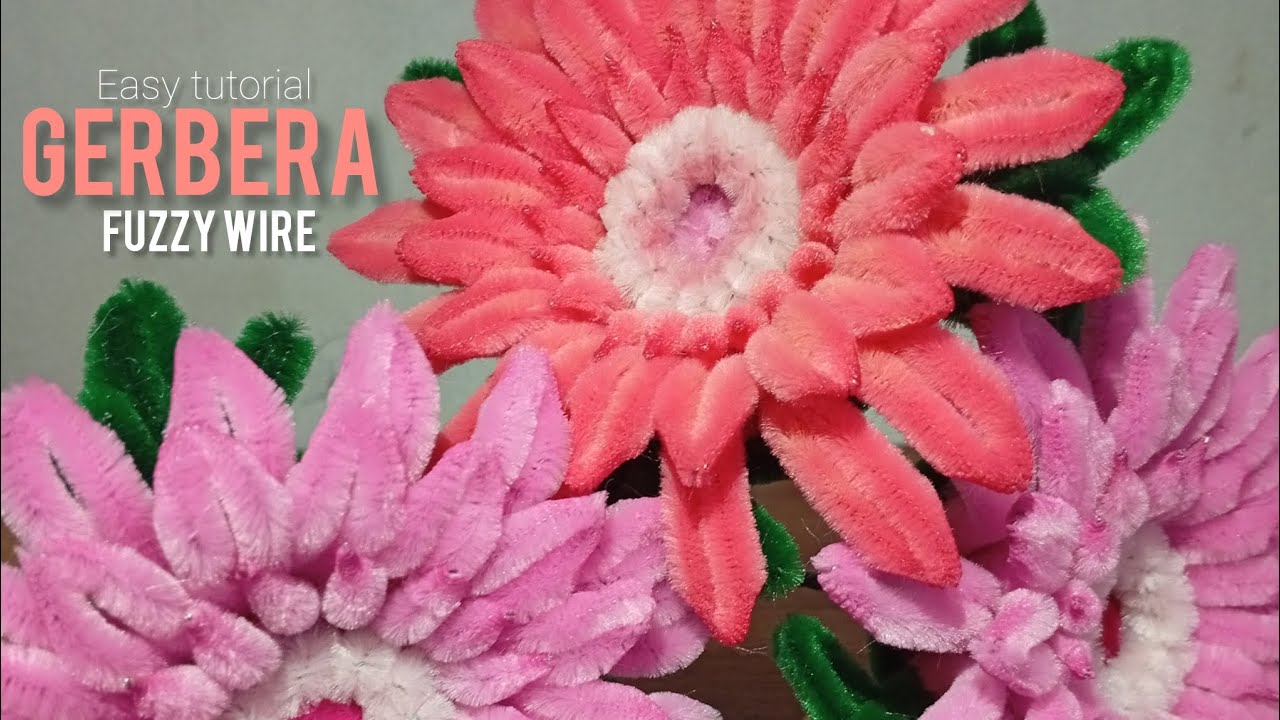 Gerbera Fuzzy wire Flower Tutorial | Easy Fuzzy wire flower tutorial 
