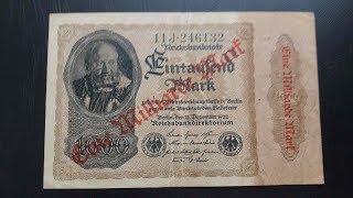 Марки Германии 1910-1923 годов от 1 до 1000 марок