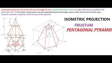ISOMETRIC PROJECTION - FRUSTUM PENTAGONAL PYRAMID @rajagopalthangavelsforum