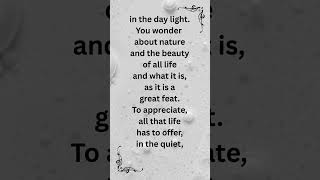 LIFE POEM NO 176-TOWALK IN YOUR SERENITY#confidence #selfgrowth#inspirational#selfawareness#divine