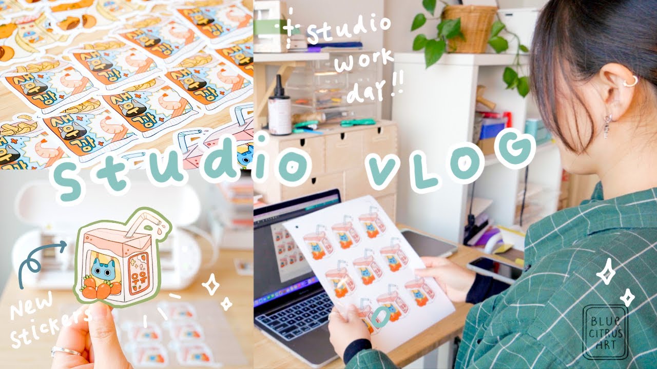 Studio Vlog 🌟 Shop Update Prep pt. 1!! Die Cut Stickers, Making Prints ...