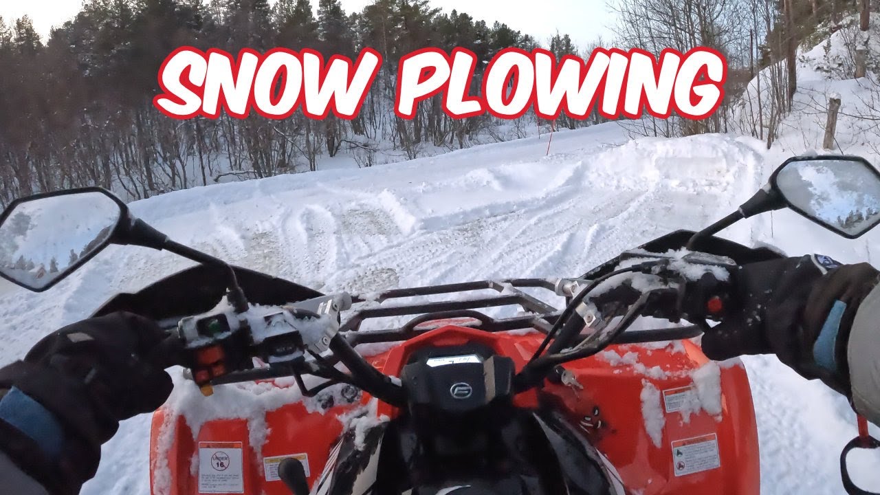 ATV Snow Plowing 2023 ️CFMOTO CFORCE 520 L YouTube