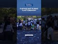 EARTHQUAKE DURING FLAG CEREMONY