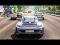 Porsche 911 GT3 RS VS Truck Toys - Forza Horizon 5 | Logitech G923 Steering Wheel