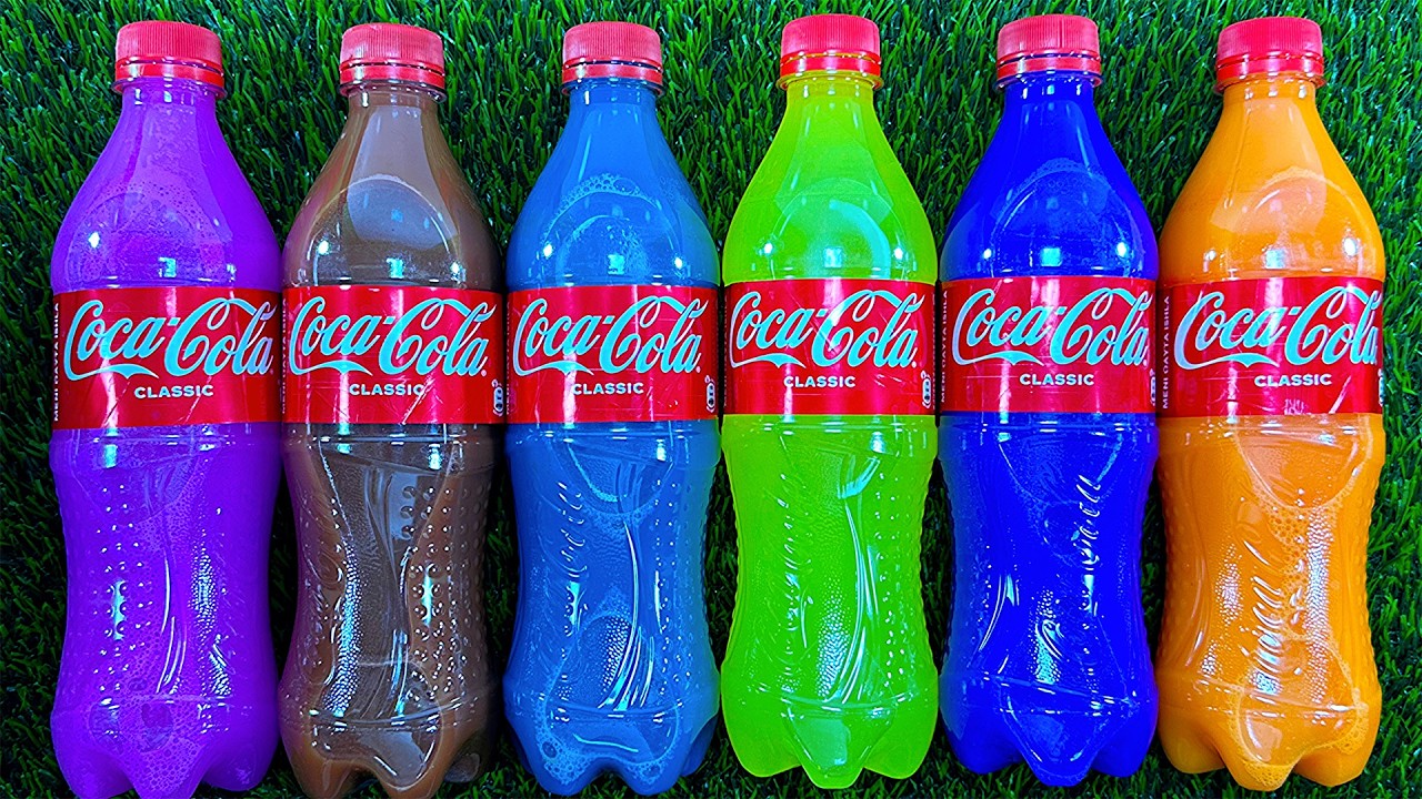 Rainbow Soda Bottles & Candy | Visual ASMR Pour & Crunch