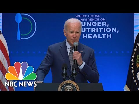 Biden Discusses National Strategy To End Hunger In America By 2030.