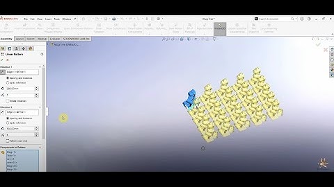 #33 - Tự Học Solidworks 2022 - Linear Circular Pattern Assembly | Linear Rotate | Modify Instances