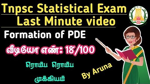 Formation of Partial Differential Equations | Tnpsc Statistical Exam
