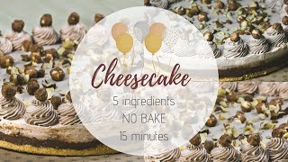 Cheesecake od 5 SASTOJAKA koji se NE PEČE | Cheesecake with 5  INGREDIENTS and NO BAKE