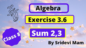 TN class 8 maths chapter 3 Algebra exercise 3.6 sum 2,3 , 8th std tamil full book new syllabus