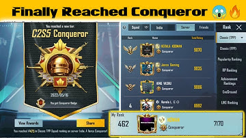 Finally Reached Conqueror Bgmi | Bgmi Squad Rank Push | Squad Conqueror Bgmi