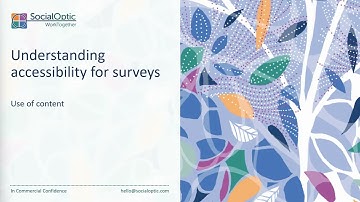 Creating Accessible Surveys - Use of content