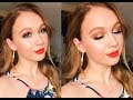 Sparkly gold eyes, fiery lip: Jaclyn Hill palette makeup tutorial | Elora Jean
