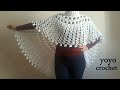 كروشية شال دائرى نسائى شيك ومميز / يصلح لأى مقاس شرح للمبتدئين -  Crochet Circle Shawl #يويو كروشية