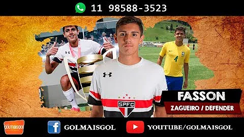 Fasson - Lucas Fasson dos Santos - Zagueiro - www.golmaisgol.c...