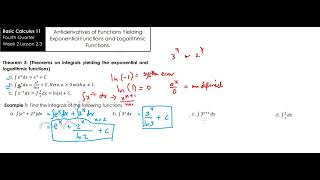 Basic Theorems on Antidifferentiation (3/5)