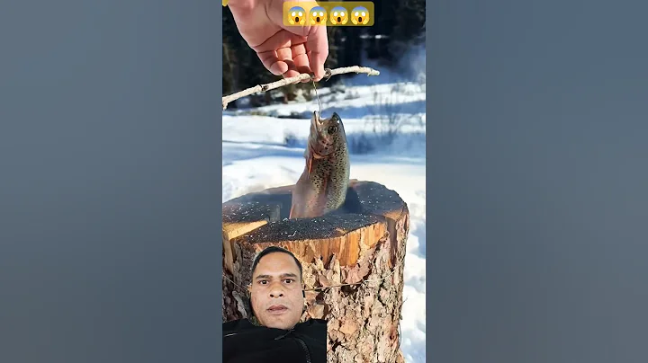 winter fishing 😍#survival #outdoorcooking #outdoors #fishing#fishing #winter #food #nature
