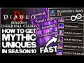 Diablo 4 Season 10: Fastest Way to Unlock All Mythic Uniques + Free Bonus Mythics! ⚔️