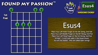 awesome sounding guitar chord: esus4