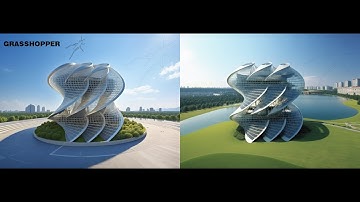 Grasshopper Tutorial: Designing a Dynamic Spiral Pavilion with AI-Powered Rendering