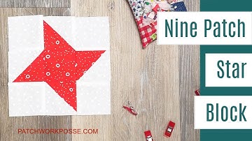 nine patch star quilt block
