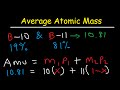 Calculating Average Atomic Mass with Isotopes and Percent Abundance